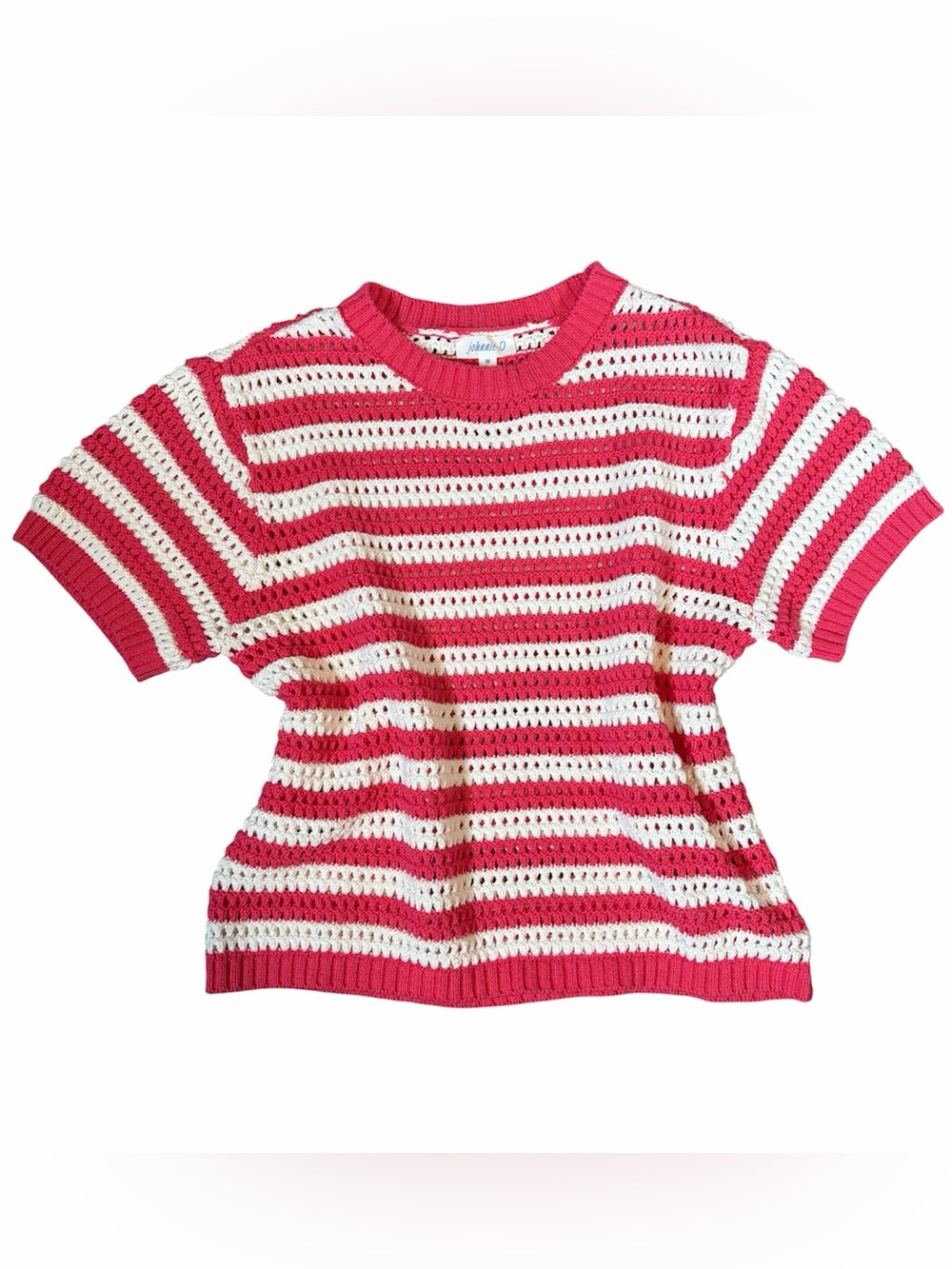 Johnnie-O Aubrey Loose Knit Short Sleeve Sweater